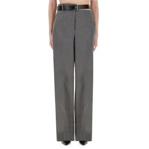 Stella Mccartney Tailored Straight-Leg Flannel Pants With Belt - NWT